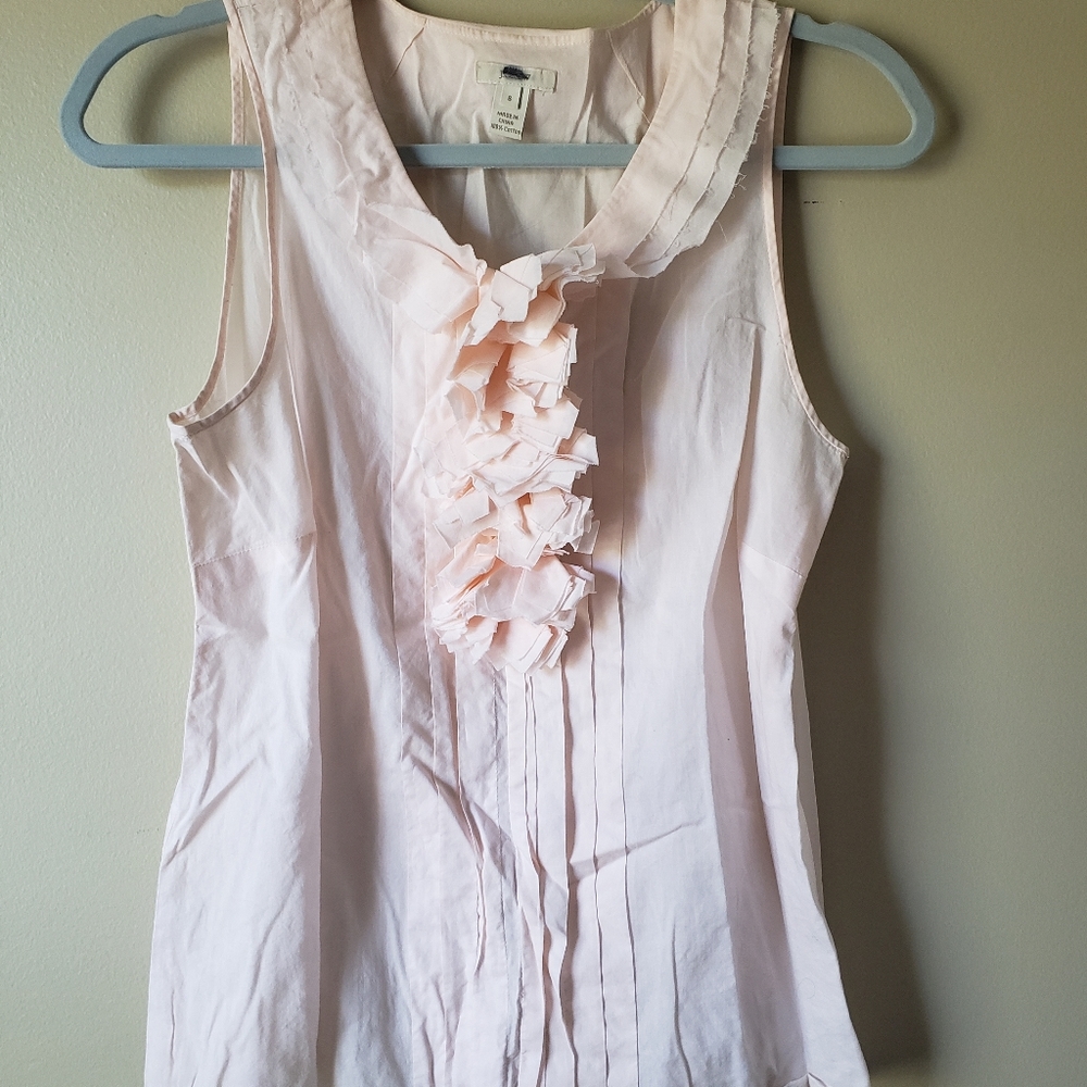 J. Crew pale pink cotton shell